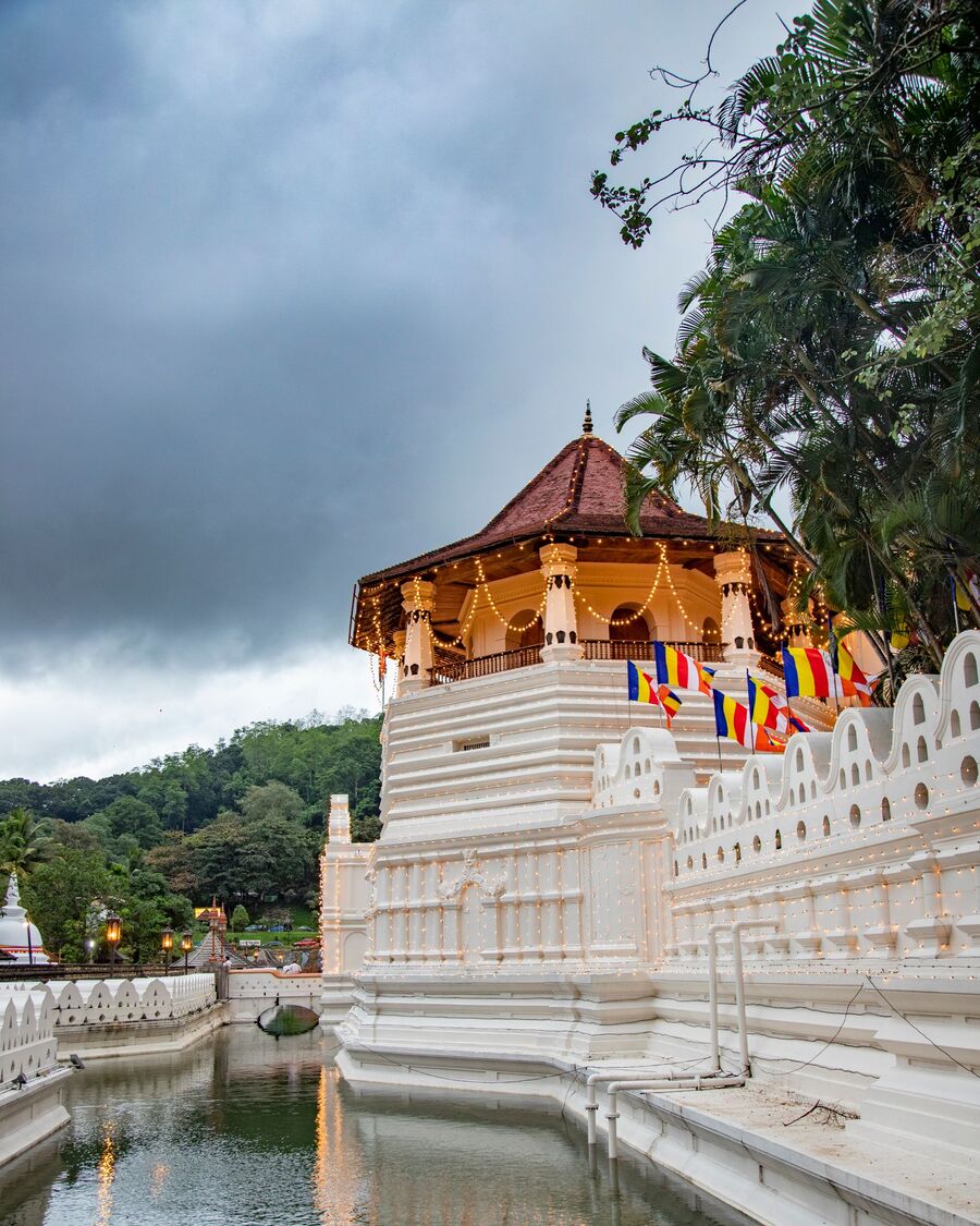 The Temple of the Sacred Tooth Relic in Kandy, Sri Lanka